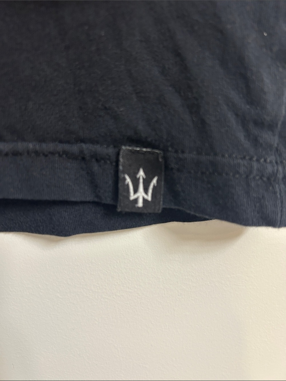 Men's Black Short Sleeve Graphic Tee with White Flag - Picture 4 of 4